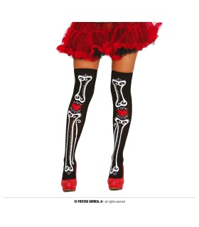 MEDIAS ESQUELETO HUESOS "DIA DE LOS MUERTOS"